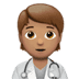 🧑🏽‍⚕️ health worker: medium skin tone display on Apple